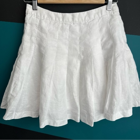Wilfred 100% Organic Linen White Mini Skirt size 4 - Picture 4 of 9